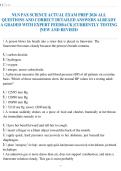 NLN PAX SCIENCE ACTUAL EXAM PREP 2026 ALL&NewLine;QUESTIONS AND CORRECT DETAILED ANSWERS ALREADY&NewLine;A GRADED WITH EXPERT FEEDBACK &vert;CURRENTLY TESTING&NewLine;&vert;NEW AND REVISED