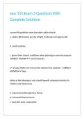 exsc 191 Exam 3 Questions With Complete Solutions&period;