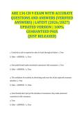 ARE 136 CH 9 EXAM WITH ACCURATE QUESTIONS AND ANSWERS &lpar;VERIFIED ANSWERS&rpar; &vert; LATEST &lpar;2026&sol;2027&rpar; UPDATED VERSION &vert; 100&percnt; GUARANTEED PASS &lbrace;JUST RELEASED&rcub;