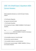 EXSC 191 O-Neill Exam 2 Questions With Correct Answers 