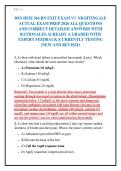 BSN HESI 366 RN EXIT EXAM V3 NIGHTINGALE&NewLine;ACTUAL EXAM PREP 2026 ALL QUESTIONS&NewLine;AND CORRECT DETAILED ANSWERS WITH&NewLine;RATIONALES ALREADY A GRADED WITH&NewLine;EXPERT FEEDBACK &vert;CURRENTLY TESTING&NewLine;&vert;NEW AND REVISED