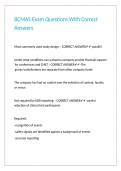 BCMAS Exam Questions With Correct Answers