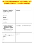 G2 Exam Prep Questions and Answers with&NewLine;Verified Solutions &vert; Latest Updated 2026