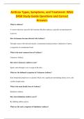 Anthrax Types&comma; Symptoms&comma; and Treatment&colon; WGU&NewLine;D450 Study Guide Questions and Correct&NewLine;Answers