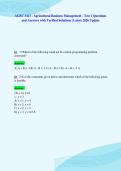 AGEC 3413 - Agricultural Business Management - Test 1 Questions&NewLine;and Answers with Verified Solutions &vert; Latest 2026 Update&NewLine;