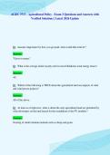 AGEC 3713 - Agricultural Policy - Exam 3 Questions and Answers with&NewLine;Verified Solutions &vert; Latest 2026 Update