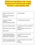GCSS-Army Data Mining Test 1 Exam&NewLine;Questions and Answers with Verified&NewLine;Solutions &vert; Latest Updated 2026