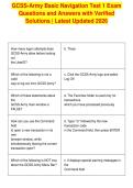 GCSS-Army Basic Navigation Test 1 Exam&NewLine;Questions and Answers with Verified&NewLine;Solutions &vert; Latest Updated 2026