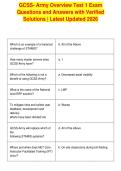 GCSS- Army Overview Test 1 Exam&NewLine;Questions and Answers with Verified&NewLine;Solutions &vert; Latest Updated 2026
