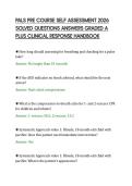 PALS PRE COURSE SELF ASSESSMENT 2026&NewLine;SOLVED QUESTIONS ANSWERS GRADED A&NewLine;PLUS CLINICAL RESPONSE HANDBOOK