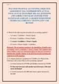 WGU D102 FINANCIAL ACCOUNTING OBJECTIVE&NewLine;ASSESSMENT &lpar;OA&rpar; COMPREHENSIVE ACTUAL&NewLine;FINAL ACTUAL EXAM PREP 2026 ALL QUESTIONS&NewLine;AND CORRECT DETAILED ANSWERS WITH&NewLine;RATIONALES ALREADY A GRADED WITH EXPERT&NewLine;FEEDBACK &vert;CURRENTLY TESTING &vert;NEW AND&NewLine;REVISED