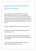 Auburn Nurs 3110 Exam 1 Questions With Correct Answers 