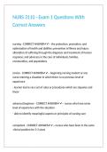 NURS 3110 - Exam 1 Questions With Correct Answers