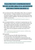 PALS PRETEST COMPREHENSIVE&NewLine;STUDY GUIDE 2026 FULL QUESTIONS&NewLine;AND SOLUTIONS GRADED A&plus;