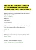 PALS PRETEST EXAM WITH COMPLETE&NewLine;SOLUTION VERIFIED QUESTIONS AND&NewLine;ANSWERS FULL STUDY GUIDE GRADED A&plus;