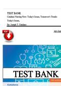 TEST BANK FOR Nursing Now&colon; Today's Issues&comma; Tomorrow's Trends by Catalano&comma; Joseph T&period;&vert; ISBN13&colon; 9781719649773&vert; COMPLETE GUIDE &vert; 100&percnt; VERIFIED &vert; A&plus; GRADE
