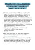 PALS PRETEST FINAL TEST 2026&NewLine;QUESTIONS WITH CORRECT&NewLine;ANSWERS GRADED A&plus;