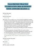 PALS PRETEST PRACTICE&NewLine;EXAMINATION 2026 QUESTIONS&NewLine;WITH ANSWERS GRADED A&plus;