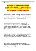 NURS 676 MIDTERM EXAM &NewLine;2026&sol;2027 ACTUAL QUESTIONS &NewLine;WITH VERIFIED ANSWERS&period; 