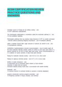 ACSM CERTIFICATION REVIEW PRACTICE QUESTIONS AND ANSWERS&period;