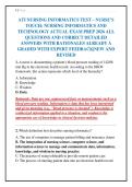ATI NURSING INFORMATICS TEST &ndash; NURSE&rsquo;S&NewLine;TOUCH&colon; NURSING INFORMATICS AND&NewLine;TECHNOLOGY ACTUAL EXAM PREP 2026 ALL&NewLine;QUESTIONS AND CORRECT DETAILED&NewLine;ANSWERS WITH RATIONALES ALREADY A&NewLine;GRADED WITH EXPERT FEEDBACK&vert;NEW AND&NewLine;REVISED