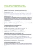GALEN - HEALTH ASSESSMENT EXAM 3 QUESTIONS WITH COMPLETE SOLUTIONS