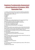 Capstone Fundamentals Assessment &ndash; &lpar;2026&rpar; Actual Questions & Answers 100&percnt; Guarantee Pass
