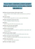 PALS TEST CERTIFICATION SCRIPT&NewLine;2026 QUESTIONS WITH SOLUTIONS&NewLine;GRADED A&plus;