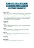 PALS TEST FINAL TEST 2026&NewLine;QUESTIONS WITH CORRECT&NewLine;ANSWERS GRADED A&plus;