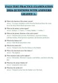 PALS TEST PRACTICE EXAMINATION&NewLine;2026 QUESTIONS WITH ANSWERS&NewLine;GRADED A&plus;