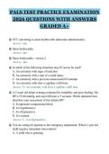 PALS TEST PRACTICE EXAMINATION&NewLine;2026 QUESTIONS WITH ANSWERS&NewLine;GRADED A&plus;