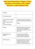 Gold Coast Real Estate&colon; Chapter 3 Exam&NewLine;Questions and Answers with Verified&NewLine;Solutions &vert; Latest Updated 2026&NewLine;
