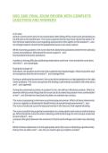 NSG 3160 FINAL EXAM REVIEW WITH COMPLETE QUESTIONS AND ANSWERS
