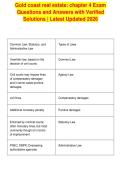 Gold coast real estate&colon; chapter 4 Exam&NewLine;Questions and Answers with Verified&NewLine;Solutions &vert; Latest Updated 2026