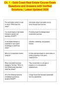 Ch&period; 1 - Gold Coast Real Estate Course Exam&NewLine;Questions and Answers with Verified&NewLine;Solutions &vert; Latest Updated 2026