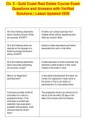 Ch&period; 5 - Gold Coast Real Estate Course Exam&NewLine;Questions and Answers with Verified&NewLine;Solutions &vert; Latest Updated 2026