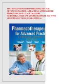 Test Bank for Pharmacotherapeutics for Advanced Practice&colon; A Practical Approach&comma; 5th Edition by Ann M&period; Arcangelo & Angela A&period; Peterson &vert; Complete Chapters Updated 2027&sol;2028 &vert; Comprehensive Advanced Pharmacology Study Resource