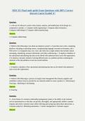 ISDS 351 Final study guide Exam Questions with 100&percnt; Correct Answers Latest Graded A&plus;