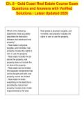 Ch&period; 8 - Gold Coast Real Estate Course Exam&NewLine;Questions and Answers with Verified&NewLine;Solutions &vert; Latest Updated 2026