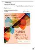 Test Bank for Public Health Nursing&colon; Population-Centered Health Care in the Community&comma; 11th Edition by Marcia Stanhope & Jeanette Lancaster &vert; Complete Chapters Updated 2027&sol;2028 &vert; Comprehensive Community Health Nursing Study Resource