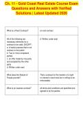 Ch&period; 11 - Gold Coast Real Estate Course Exam&NewLine;Questions and Answers with Verified&NewLine;Solutions &vert; Latest Updated 2026