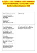 Chapter 5 Gold Coast Real Estate Homework&NewLine;Exam Questions and Answers with Verified&NewLine;Solutions &vert; Latest Updated 2026