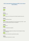 ISDS 351 Exam Questions with 100&percnt; Correct Answers Latest Graded A&plus;