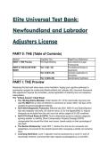 2026&sol;2027 Elite Universal Test Bank&colon; Newfoundland & Labrador Adjusters License &lpar;Complete 33&plus; Q&A Master Blueprint&rpar;