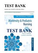 Test Bank for Introductory Maternity & Pediatric Nursing&comma; 5th Edition by Nancy Hatfield & Cynthia Kincheloe &vert; Complete Chapters Updated 2027&sol;2028 &vert; Comprehensive Maternal and Pediatric Nursing Study Resource