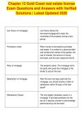 Chapter 12 Gold Coast real estate license&NewLine;Exam Questions and Answers with Verified&NewLine;Solutions &vert; Latest Updated 2026