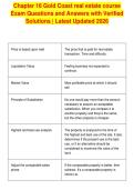 Chapter 16 Gold Coast real estate course&NewLine;Exam Questions and Answers with Verified&NewLine;Solutions &vert; Latest Updated 2026