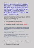 EVOLVE HESI Fundamentals Exit Exam 2026 &vert; Complete Test Bank with 220 Questions and Verified Answers with Well-Explained Rationales &vert; A&plus; Graded &vert; Latest Update&NewLine;