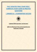 PALS UPDATED FINAL EXAM 2026 &vert; COMPLETE STUDY GUIDE & PRACTICE QUESTIONS