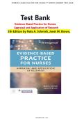 Test Bank For Evidence-Based Practice for Nurses&colon; Appraisal and Application of Research 5th Edition by Nola A&period; Schmidt&comma; Janet M&period; Brown&comma; Complete Guide A&plus;&comma; Latest Edition